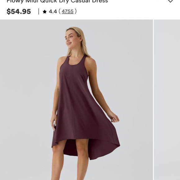 HALARA Burgundy High Low Midi Dress - Picture 7 of 7